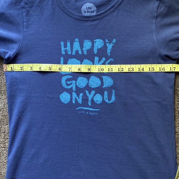 Women’s XS Life is Good tshirt. Navy. 100% cotton. Gently worn, great condition - Picture 7 of 8